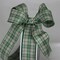 The Ribbon People Ivory and Green Plaid Metallic French Wired Craft Ribbon 1.5" x 33 Yards